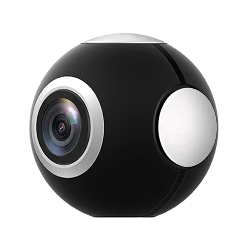 Podofo 360 камера панорамная мини камера 360 HD Широкий двойной объектив рыбий глаз VR видеокамера для Android Спорт Экшн камера TypeC - Цветной: Black