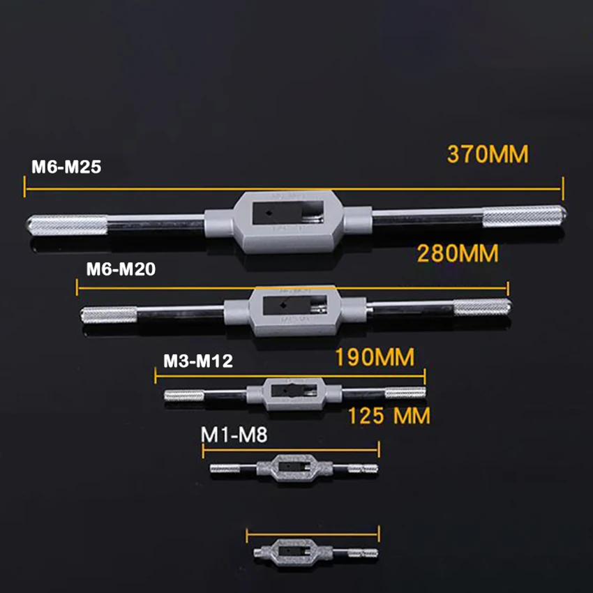 Регулируемый рычаг ручной гаечный ключ держатель M1 M25 нитки Метрическая ручка