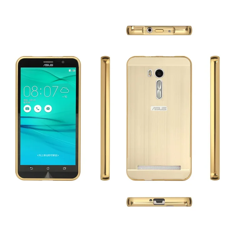 Zenfone Go ТВ ZB551K случае покрытие матового металла Алюминий бампер + PC акрил 2 в 1