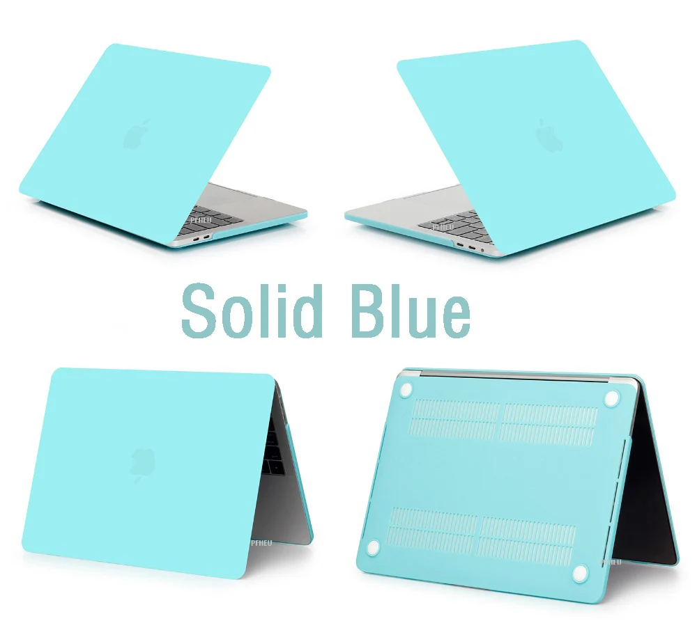 Матовый \ Кристальный чехол для Apple Macbook Air Pro retina 11 12 13 15 дюймов сумка для ноутбука, для нового Mac book Air Pro 13,3 чехол A1932