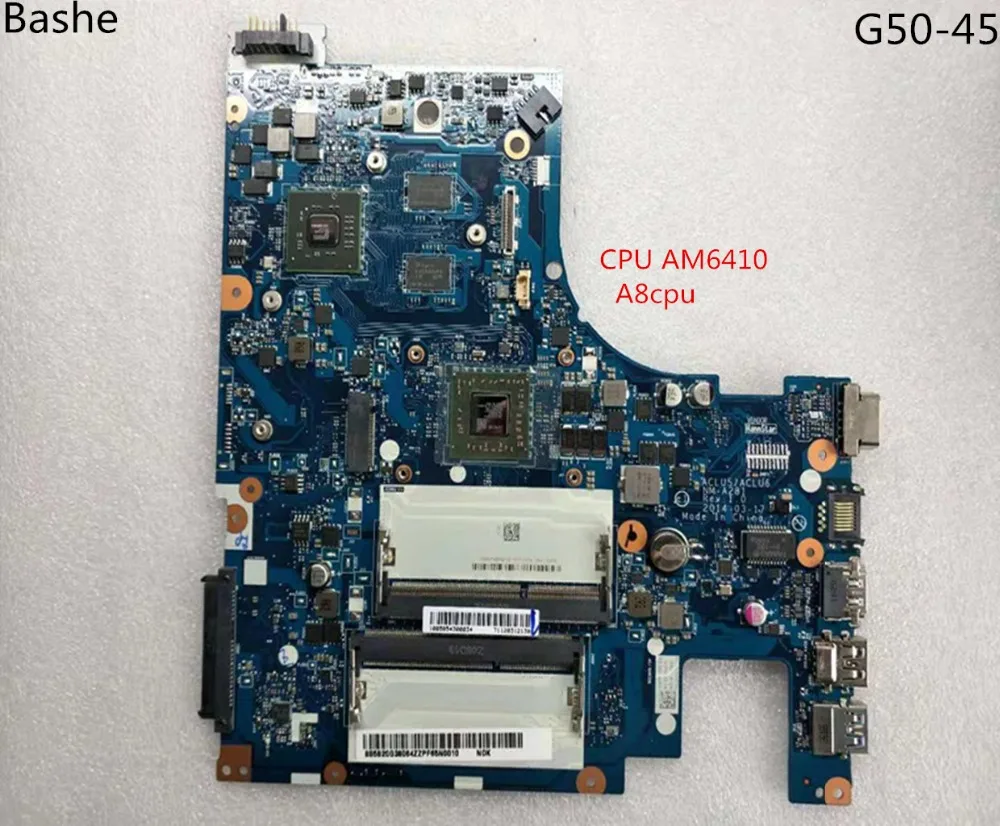 Базовая пластина для ноутбука lenovo G50-45 системная плата AMD am6410 A8 MB aclu5 aclu6 nm до 15 дюймов a281 complete tesed