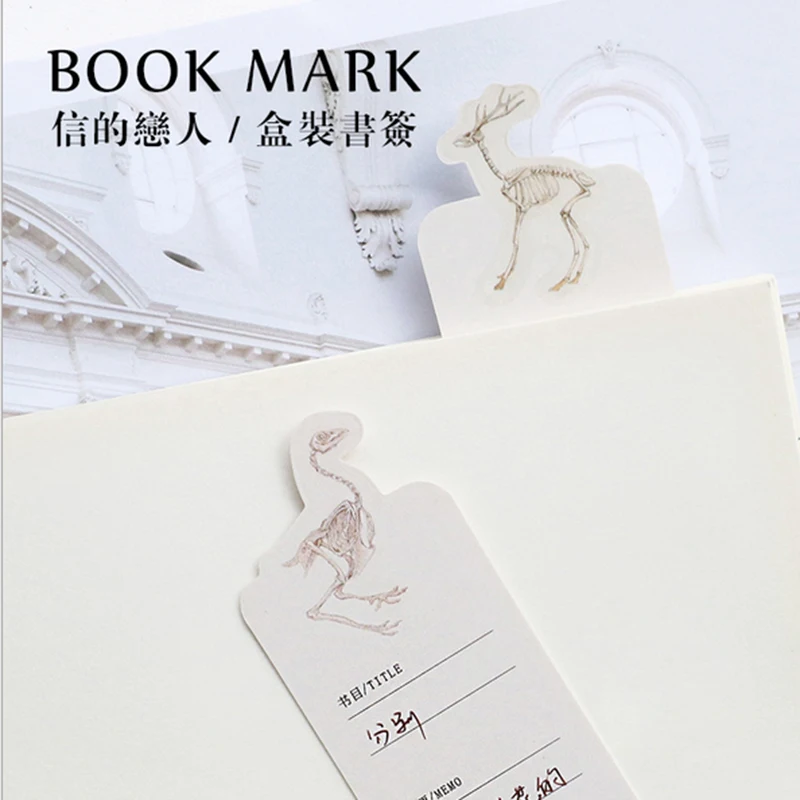 

30pcs/box Kawaii creative Archaeological Bookmarks Paper Clip For Book Korean Funny Gift Office School Cute Supply Stationery