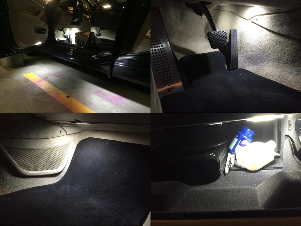 2 светодиодный т. светодиодная подсветка двери Footwell багажная лампа для BMW E90 E60 X5 E70