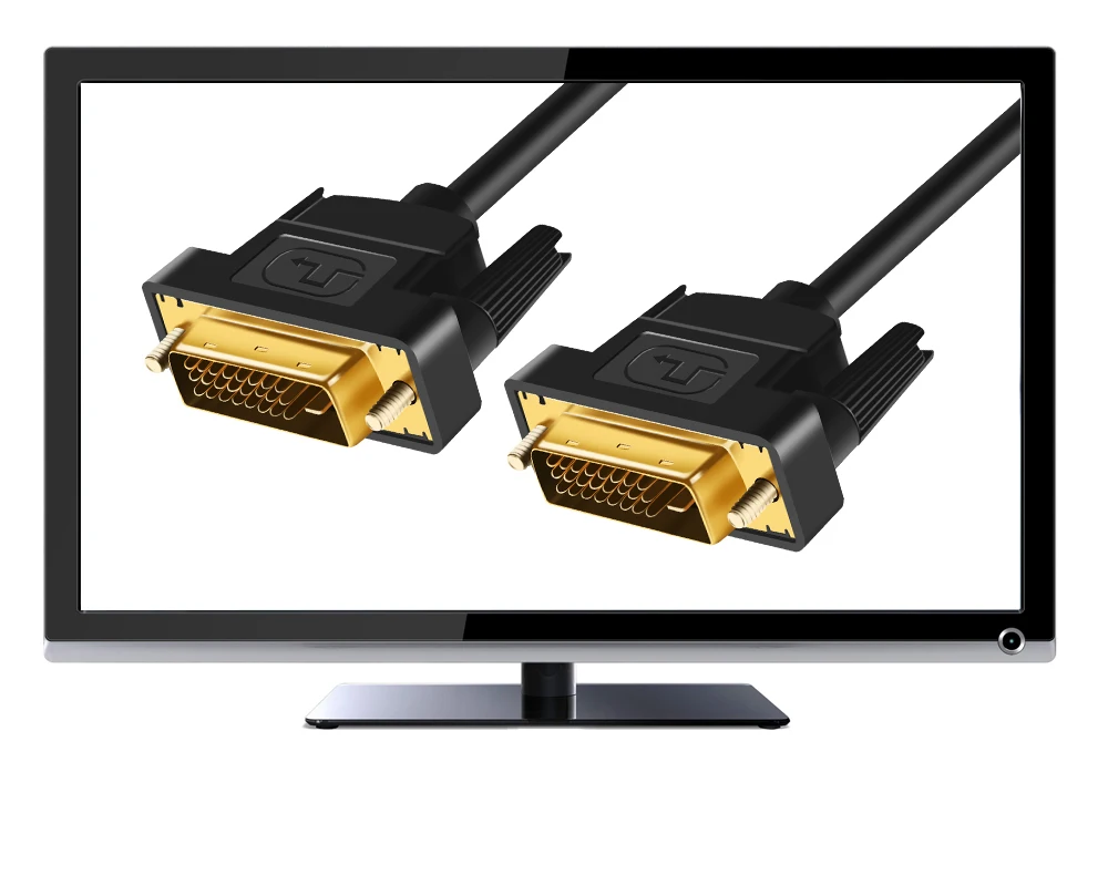 Высокоскоростной кабель DVI 1080p 3D позолоченный штекер Male-Male DVI TO DVI 24+ 1 контактный кабель 1 м 1,8 м 2 м 3 м для lcd DVD HDTV монитора xbox