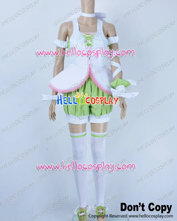 Вокалоид 2 Косплей Костюм Рин кагамин зеленый розовый Униформа H008 |