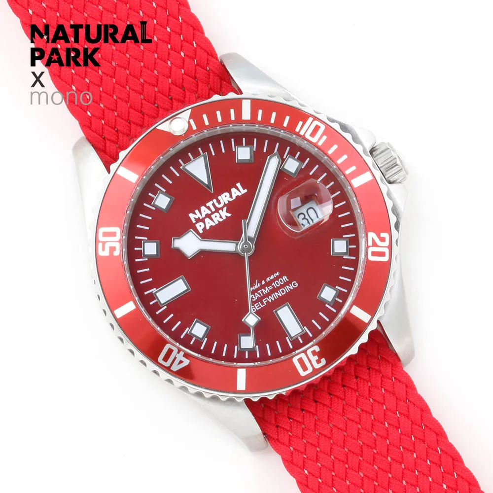 

NATURAL PARK Men's Watch Military Watch Men Quartz Wristwatch Sports Clock Blue Nylon Watch Enlarge Calendar Relogio Masculino