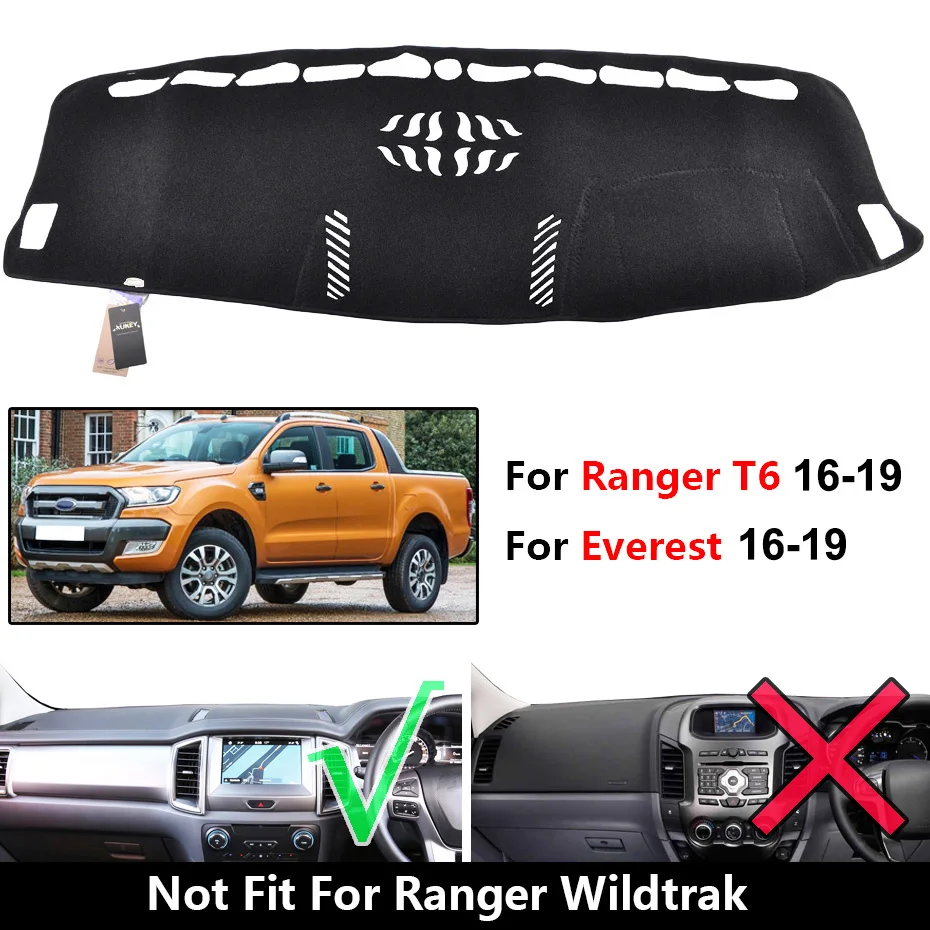 Автомобильный коврик для приборной панели Ford Explorer Mustang Ecosport Escape Kuga Everest Ranger T6, защитный коврик для приборной панели