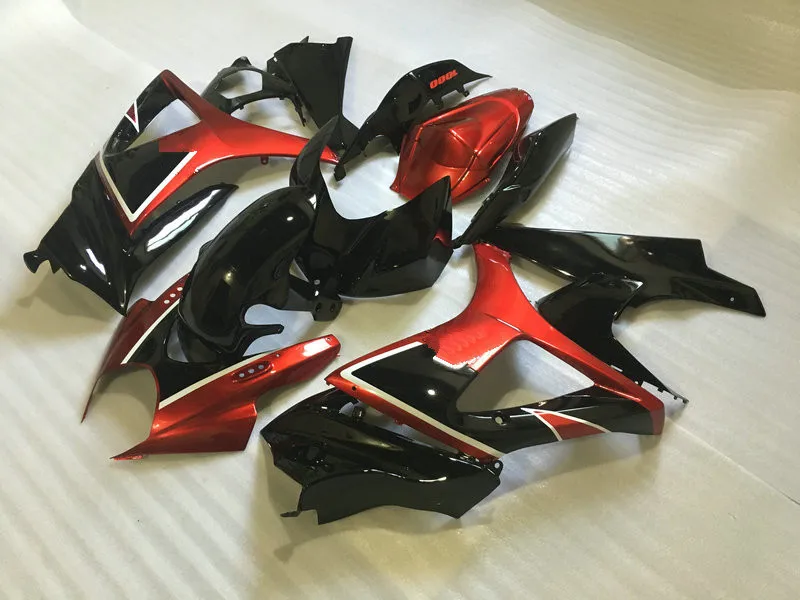 Лучший комплект обтекателей для мотоцикла GSXR1000 K7 07 08 GSXR 1000 2007 2008 ABS красный черный