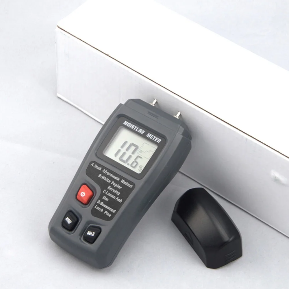 LCD 0-99.9% 2Pins Wood Industry Digital Moisture Meter Humidity Tester Timber Damp Detector Conductivity Hygrometer | Инструменты