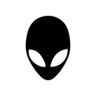 Наклейки 9,6 см * 14 см с изображением инопланетянина