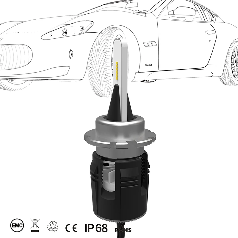 Xenplus D2S D4S Светодиодная лампа для автомобильных фар 7200LM 48 Вт 12В 6000 К H7 H3 H1 H11 HB3 HB4 9004
