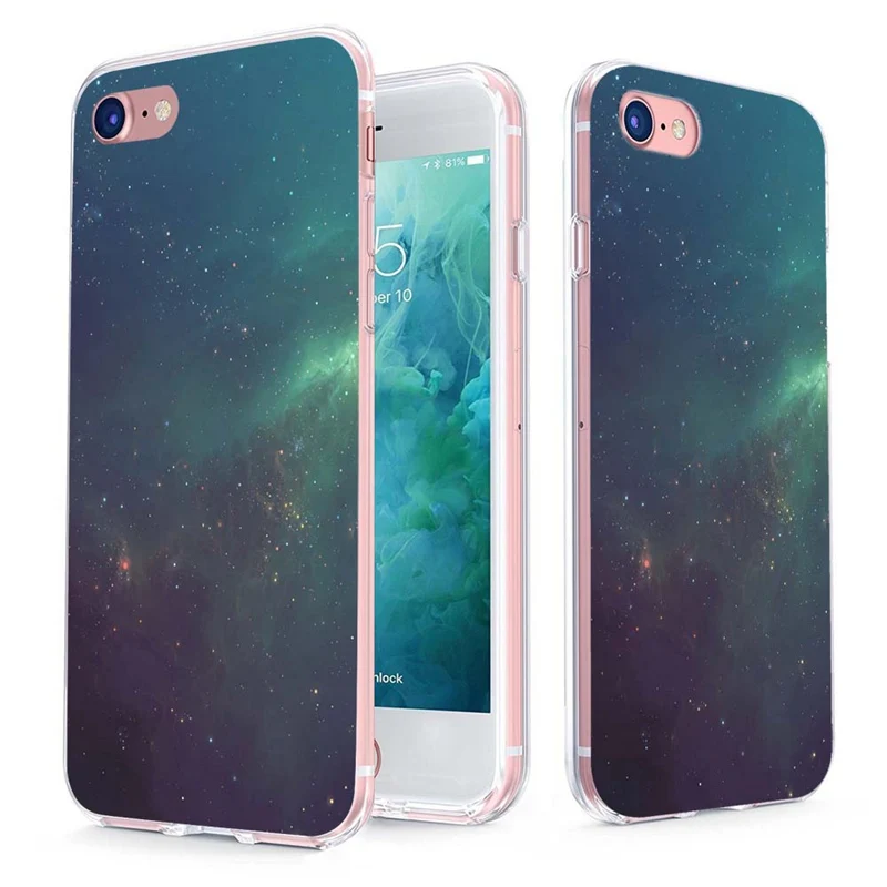 MLCRIYG мягкий чехол для телефона iPhone 6 6S Plus 7 7Plus 8 8Plus X TPU цветной узор в виде неба и