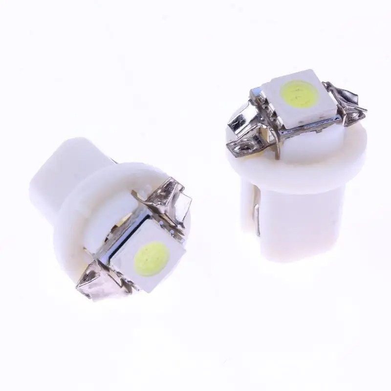 10 шт. T5 B8.5D 5050 SMD СВЕТОДИОДНЫЙ Автомобильный светильник, автомобильный инструмент, приборная панель, лампа, авто Внутреннее освещение, аксессуары для ламп, Новинка