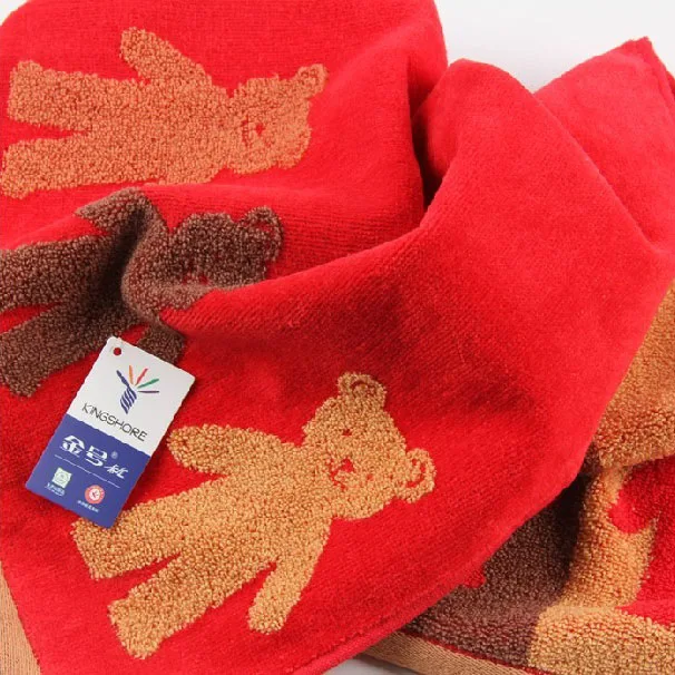 Полотенца из 100% хлопка с изображением милого плюшевого мишки мультфильма модные