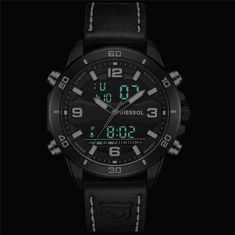 Дизсол модные спортивные мужские часы Топ бренд класса люкс кварцевые