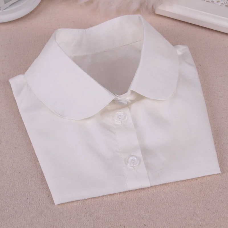 Новый модный ложный воротник круглый белый черный галстук съемный лацкан блузка