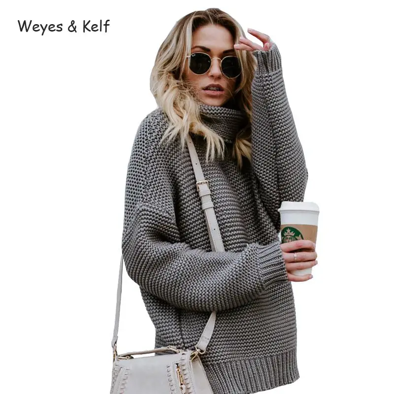 

Weyes & Kelf Casual Turtleneck Women Sweaters And Pullovers Women 2020 Long Sleeve Winter Sweater Women Winter Jumpers