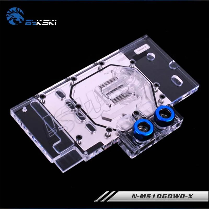 Bykski GPU водный блок для MSI GTX1060 WIND 6G/INNO3D GTX1060 черный золотой 6G Полное покрытие Видеокарта кулер для воды