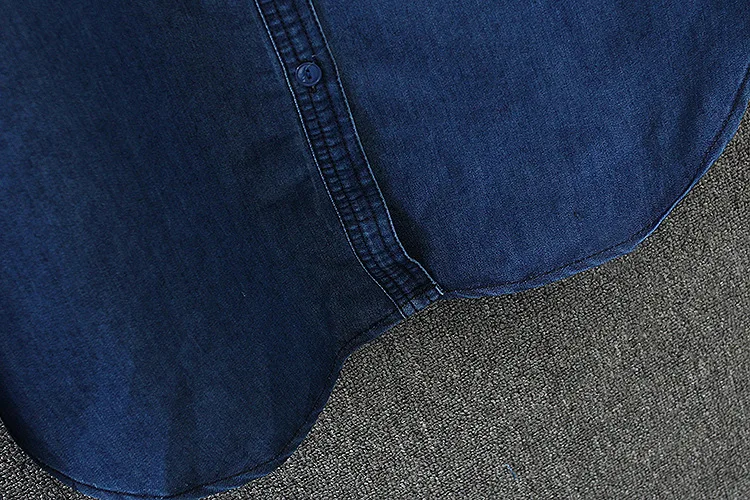 F7 Весна Повседневное Для женщин Джинсовые рубашки 5XL плюс Размеры одежда хлопок