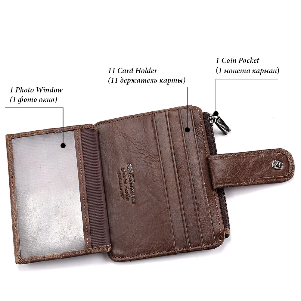 Кошелек GZCZ мужской из натуральной кожи|brand credit card holder|credit holdercredit holder brand |