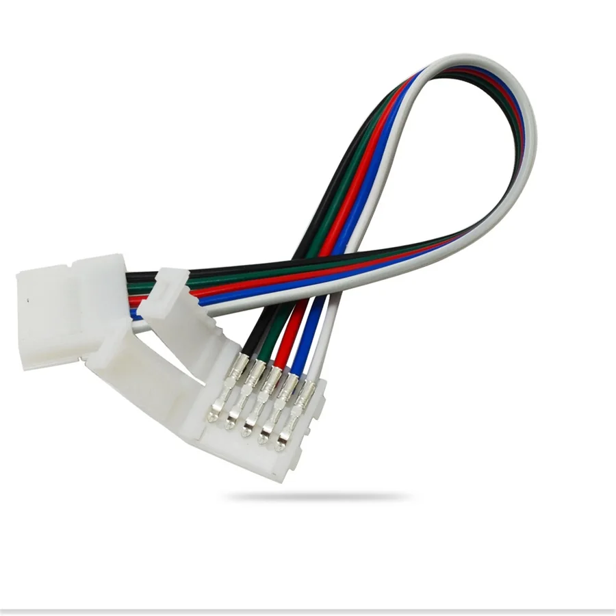 10 мм 5pin для RGBW провод разъема светодиода свободный холодный разъем с 2 концевыми