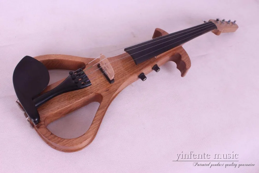 4/4 электрическая скрипка из цельного дерева бесшумный звукосниматель тонкое