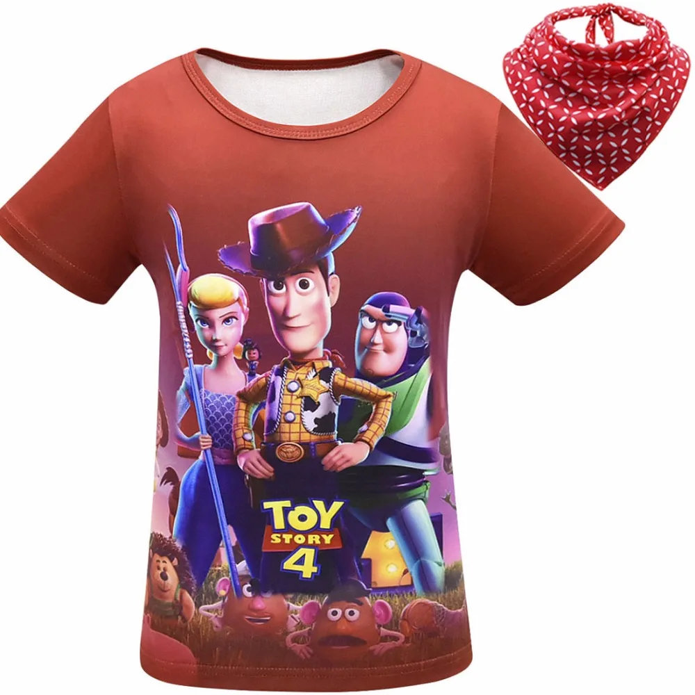 Игрушка из фильма История 4 футболка Летняя футболка футболки с короткими рукавами одежда для мальчиков и девочек-подростков повседневная спортивная одежда для детей