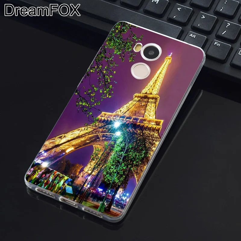 DREAMFOX M122 Париж Эйфелева башня Мягкий ТПУ силиконовый чехол для Xiaomi Redmi Note 3 4 4X5 5A 6 7