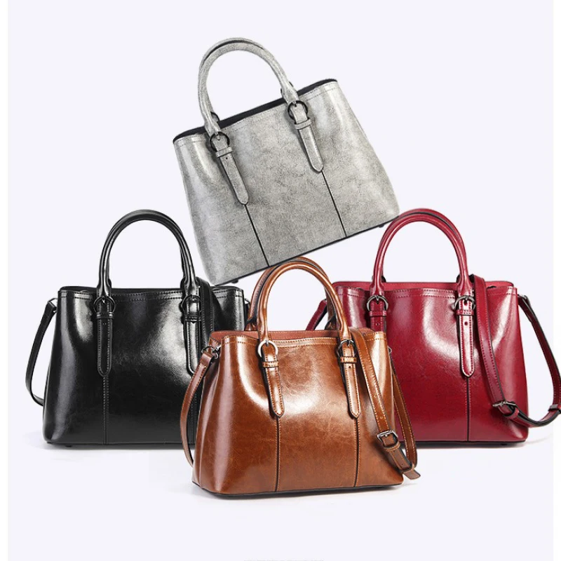 New 2019 Genuine leather women bag fashion lady handbag Casual solid color shoulder High capacity Messenger bags | Багаж и сумки