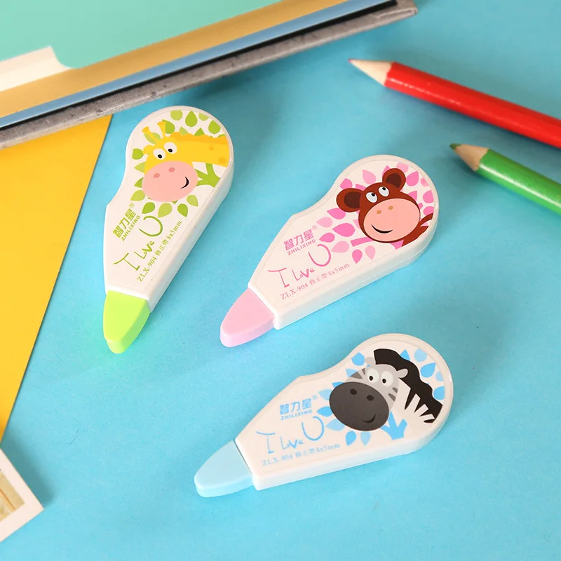 

2pcs/lot 7 * 3cm Cute Cartoon 8m Correction Tape Creative Stationery Pupils Study Supplies Small Gifts