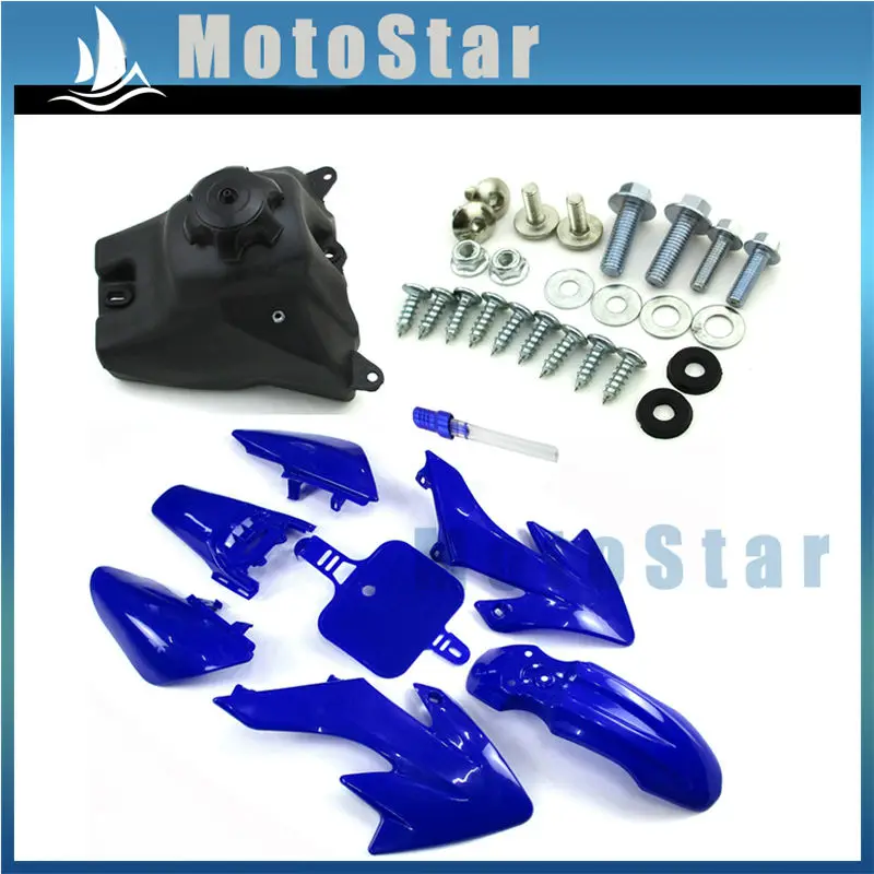 Синие пластиковые комплекты обтекателей крыла + винты бак вентиляционный клапан