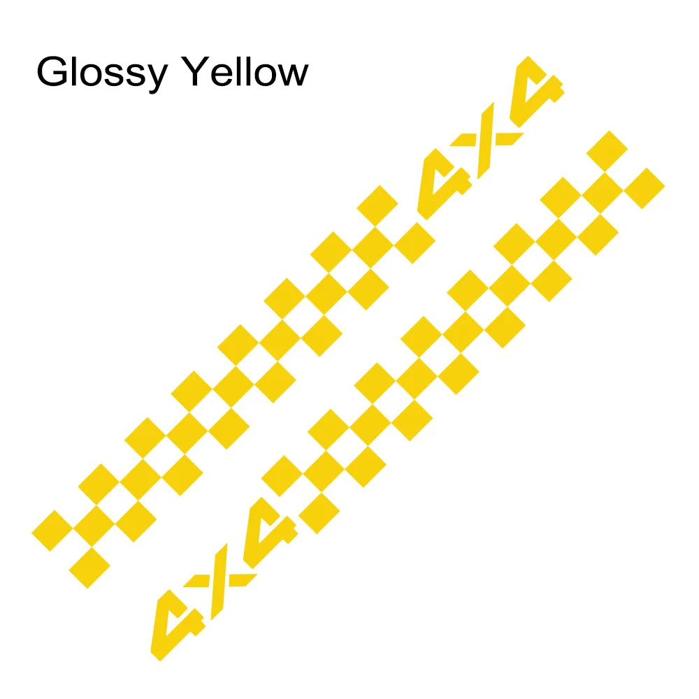 Glossy Yellow 2 шт. автомобильные боковые юбки наклейки Авто DIY виниловая пленка стильные графические наклейки гоночный Спорт тюнинг для Suzuki Jimny автомобильные аксессуары - Название цвета: Glossy Yellow