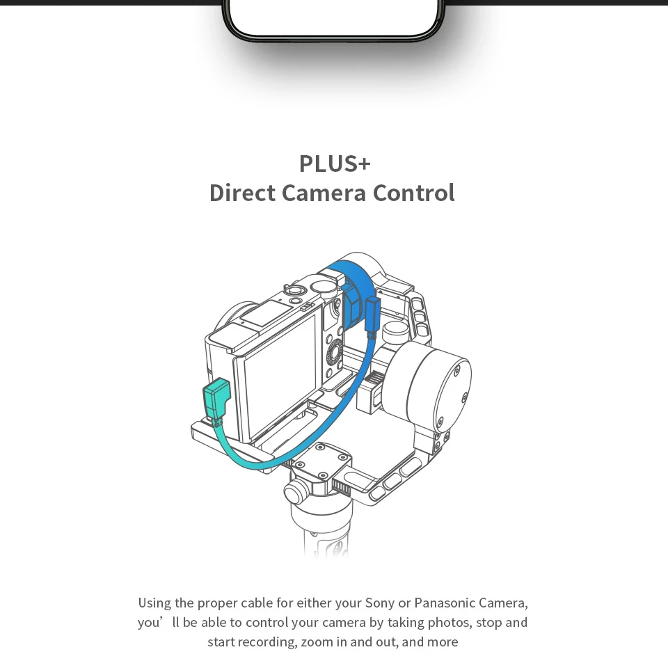 ZHIYUN Crane Plus Gimbal сверхмощный 3 оси 2,5 кг Полезная нагрузка для большинства DSLR и беззеркальных камер SONY, CANON Ручной Стабилизатор