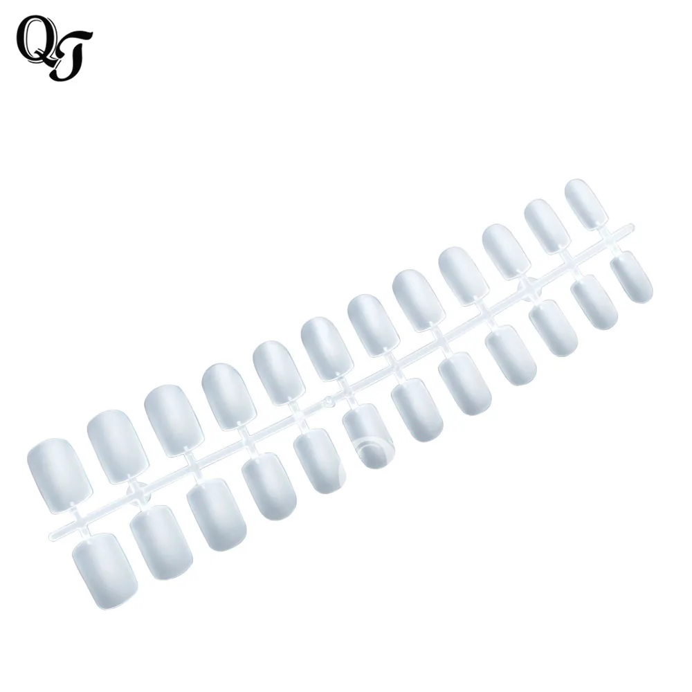 Новая матовая наклейка для ногтей Накладка полностью прозрачные накладные ногти