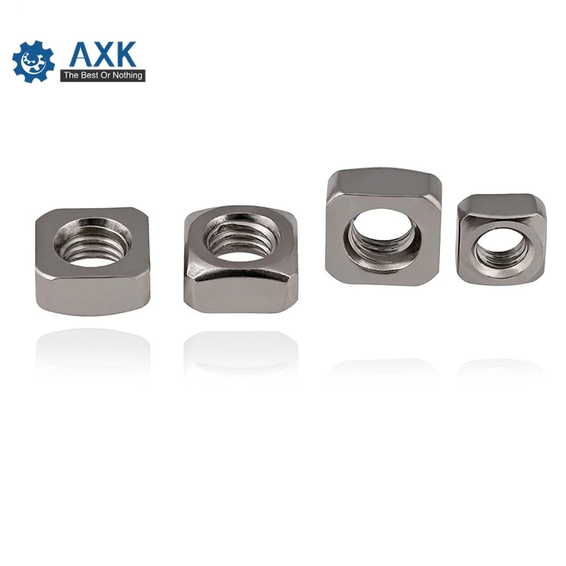 

DIN557 GB39 M3 M4 M5 M6 M8 304 Stainless Steel Square Nuts thin type nut DIN562 3*5.4*2.4 4*6.9*3 5*8*3.8 6*10*4.8 8*13*6.2 mm