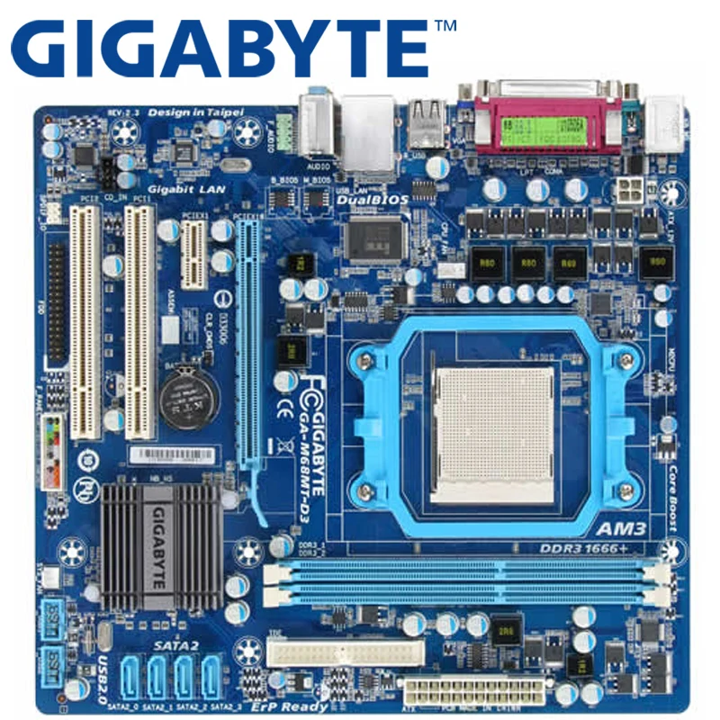 GIGABYTE GA M68MT D3 настольная материнская плата 630A разъем AM3 для Phenom II/Athlon II DDR3 8G