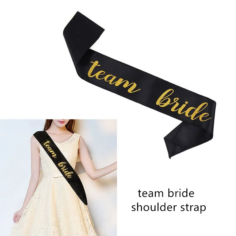 TMD Shoulder strap Розовое золото буквы "Bride to be" шар Mr Mrs Свадебные украшения кольцо с бриллиантом для воздушных шаров, девичник принадлежности для вечеринки-девичника - Цвет: TMD Shoulder strap