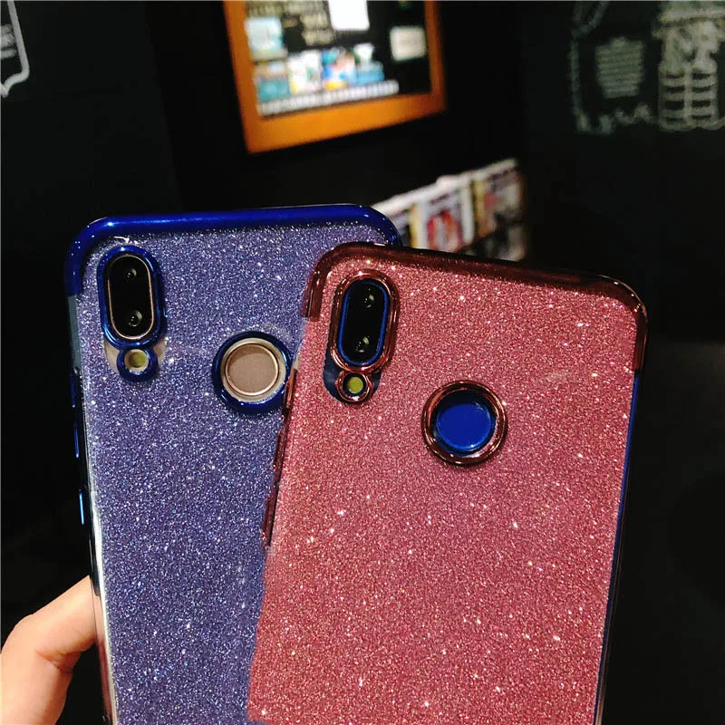 P20 Lite чехол блеск TPU для Huawei P10 P9 P8 Коврики 10 Nova 2 3 Honor 7A 7C 9 7X 8X Y6 Prime Y9 2018 силиконовый