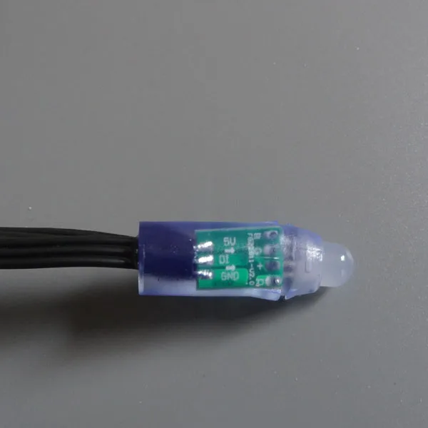 12 мм RGB полный светодиодный пиксельный модуль (WS 2811IC) DC5V вход 50 шт. в шнуре IP68 во
