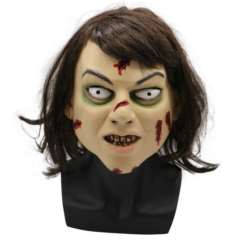 Женская черная маска с полной головкой для волос плавильная зомби кровавая