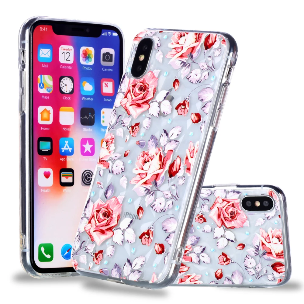 Чехол для телефона с 3D алмазным зерном и кристаллами Apple силиконовый чехол iPhone 6 6s