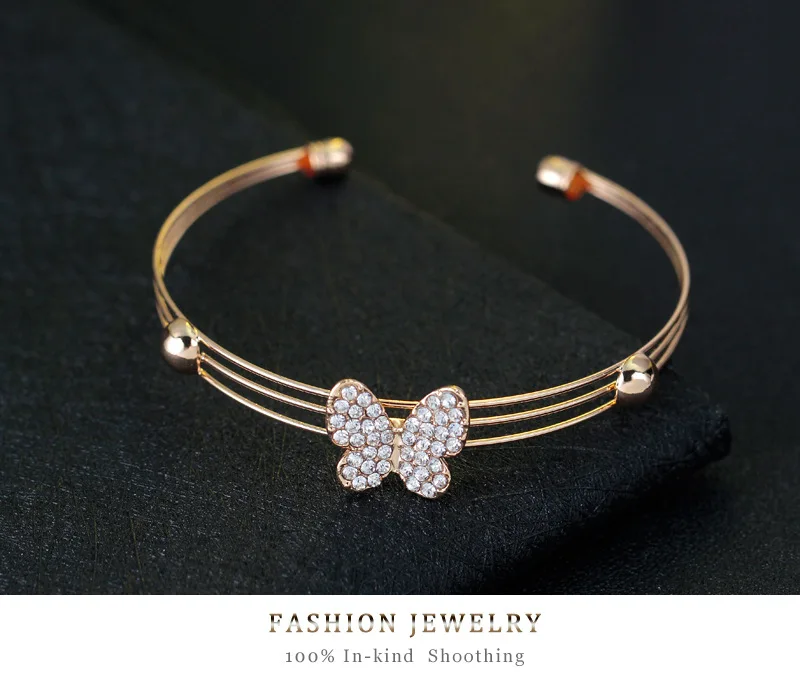 Комплект ювелирных изделий HC с изображением милой бабочки для девочек 4 шт.