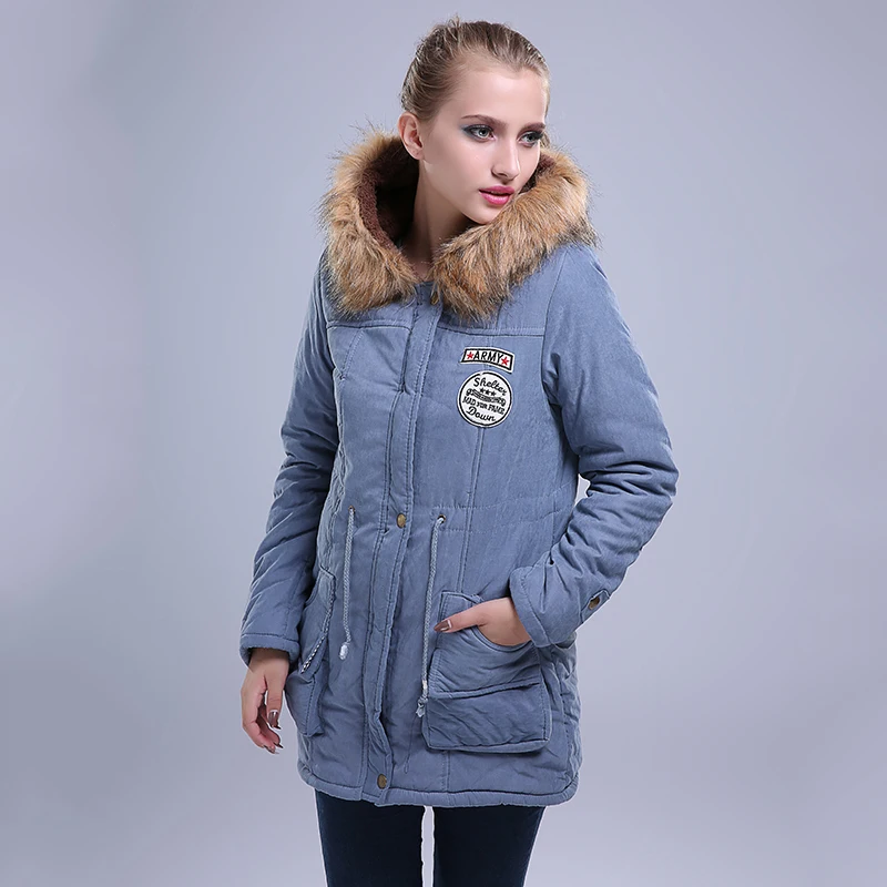 Новые 2016 Женщины Зима Куртка Толстые Теплые Пиджаки С Капюшоном Парка Пальто