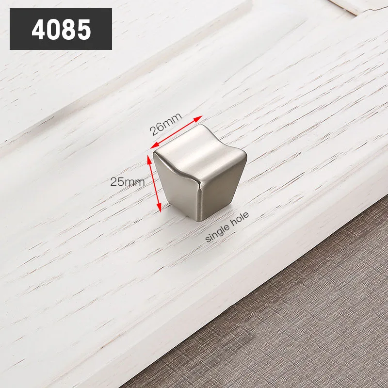 Handle-4085S KAK простые современные Серебристые дверные ручки из цинкового сплава элегантные ручки для выдвижных ящиков Ручки для кухонного шкафа оборудование для обработки мебели - Цвет: Handle-4085S