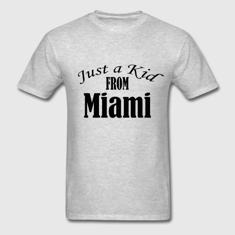 Трикотажные Для мужчин футболка Тонкий просто парень из Майами S-3xl уличная Camisetas