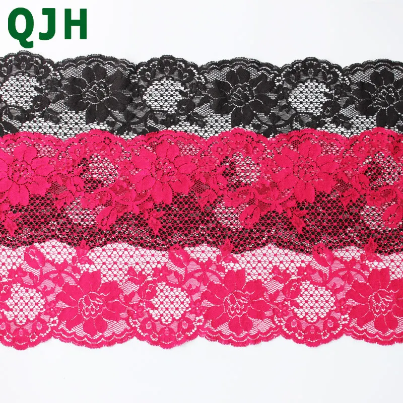 

QJH 22cm width Cotton embroid lace sewing ribbon guipure lace african lace fabric trim warp knitting DIY Garment Accessories