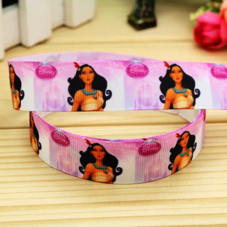 7/8 '' принцессы Русалочки печатная корсажная лента hairbow головные уборы украшение партии DIY OEM 22 мм d234