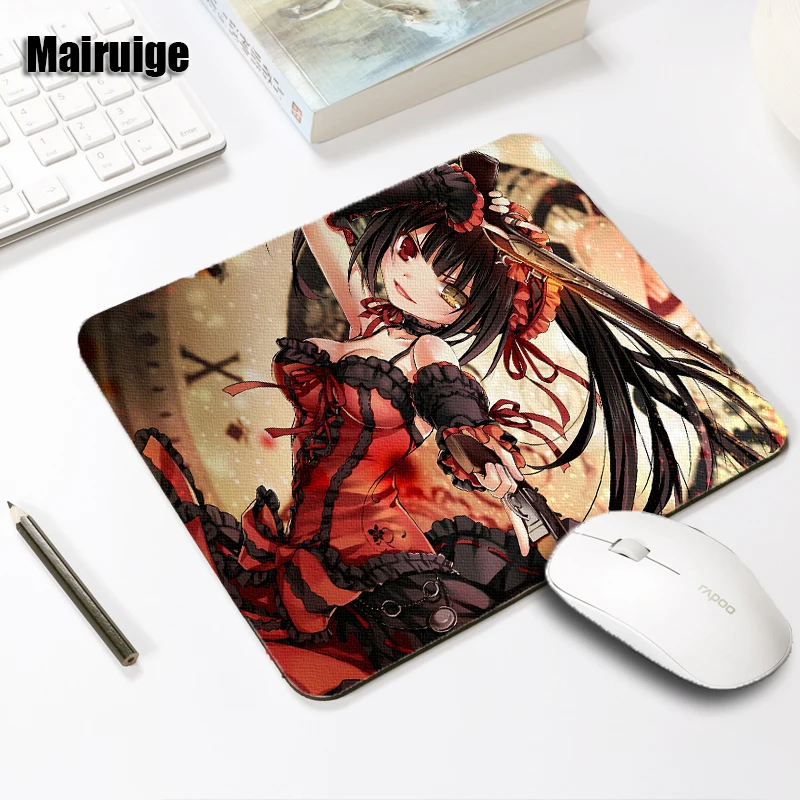 Mairuige живой коврик для мыши аниме милая девушка Tokisaki Kurumi и Yoshino шаблон Padmouse Pc