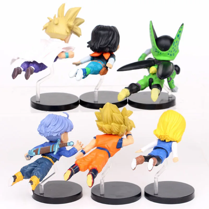 2018 6 шт./компл. Dragon Ball Гоку рисунок игрушки Симпатичные Fly кукла в коротких штанах