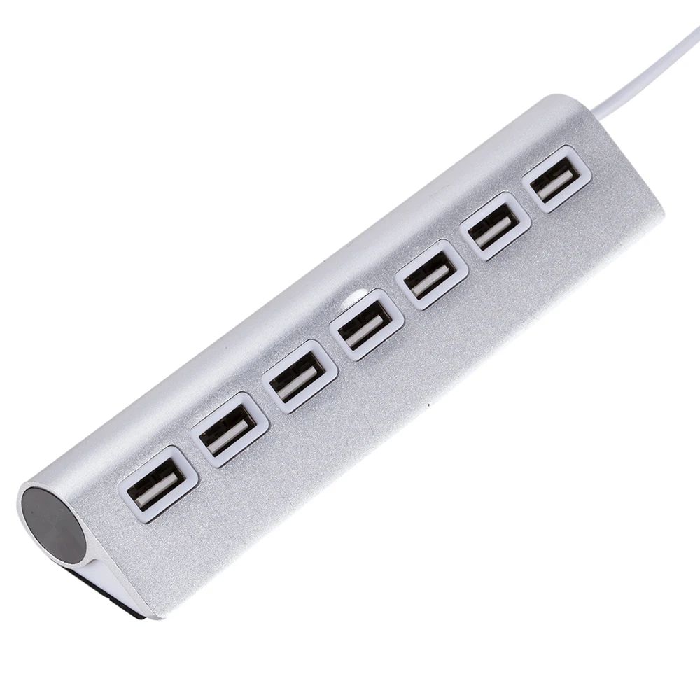 Мини 7 Порты и разъёмы USB 2 0 концентратор высокой Скорость сплиттер 4 хаб Алюминий